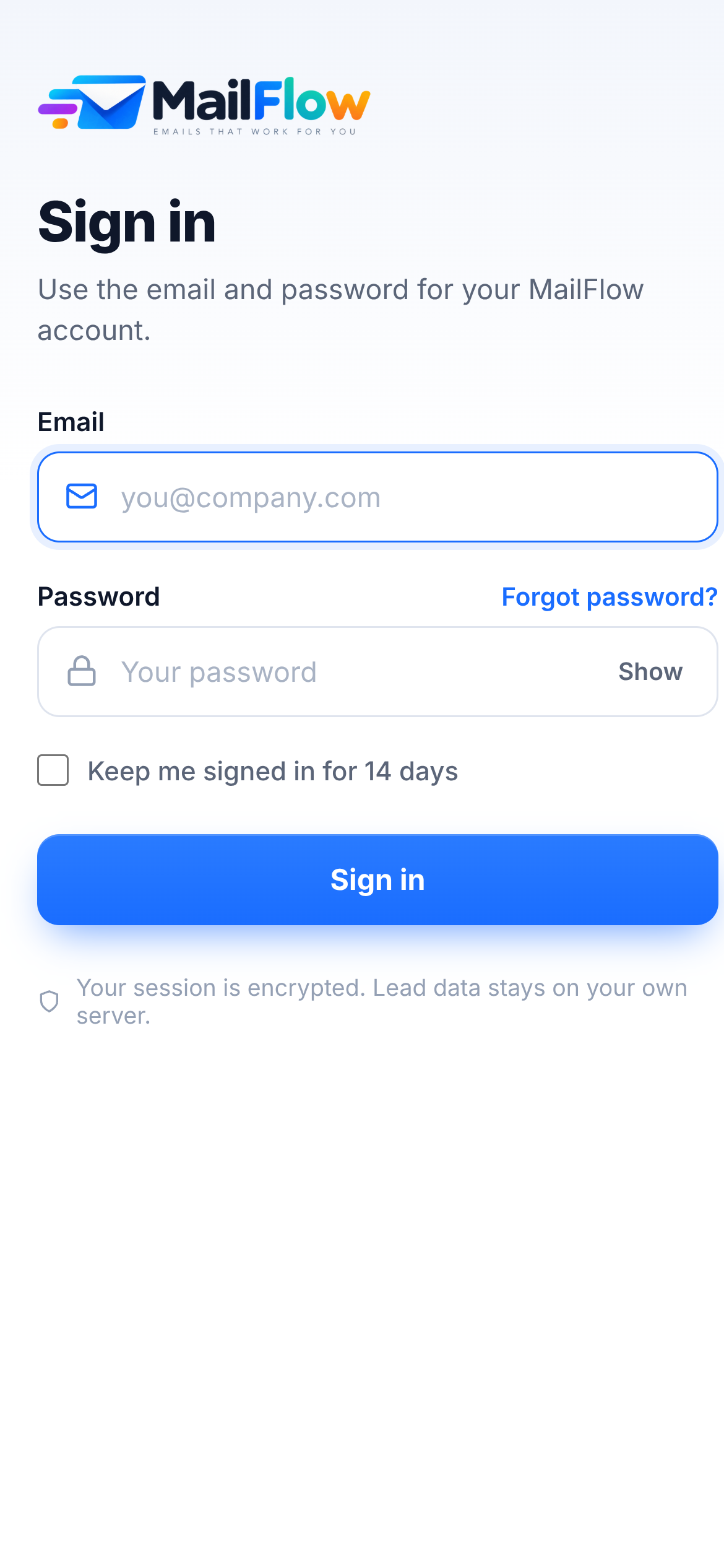 Mobile sign-in